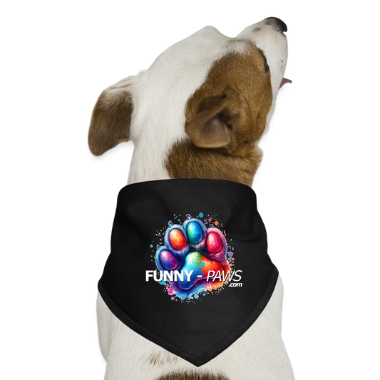 FUNNY PAWS - Hunde-Bandana - Schwarz