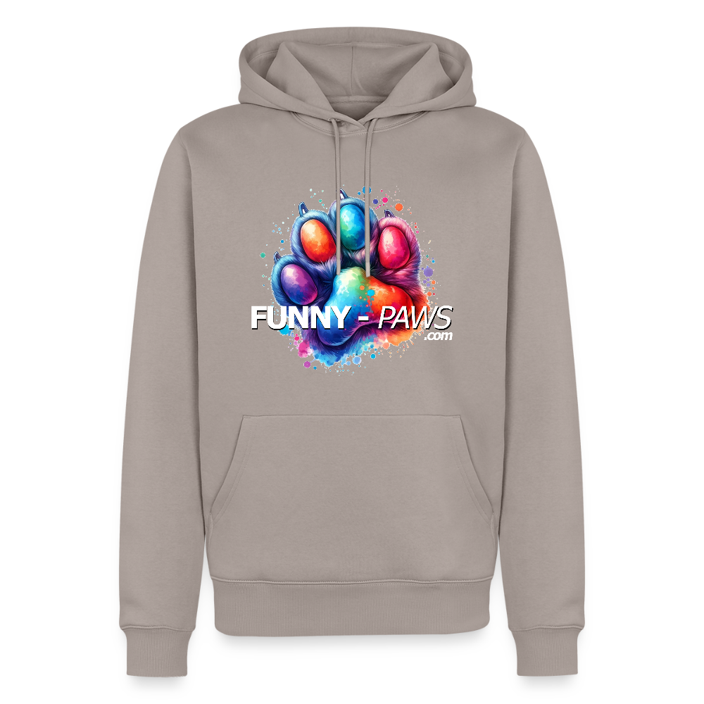FUNNY PAWS - Men’s Premium Hoodie - Taupe