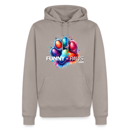 FUNNY PAWS - Men’s Premium Hoodie - Taupe