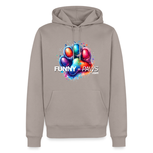 FUNNY PAWS - Men’s Premium Hoodie - Taupe