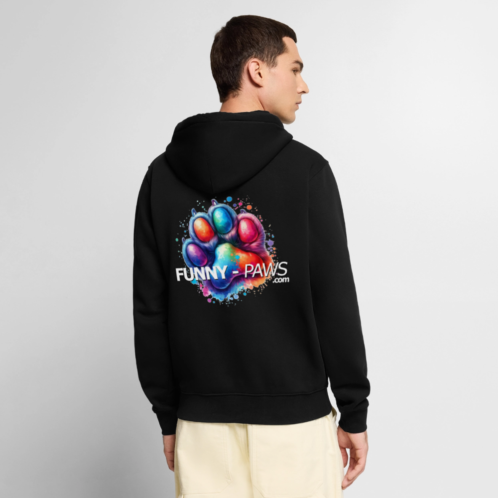 FUNNY PAWS - Men's Premium Hooded Jacket - Schwarz