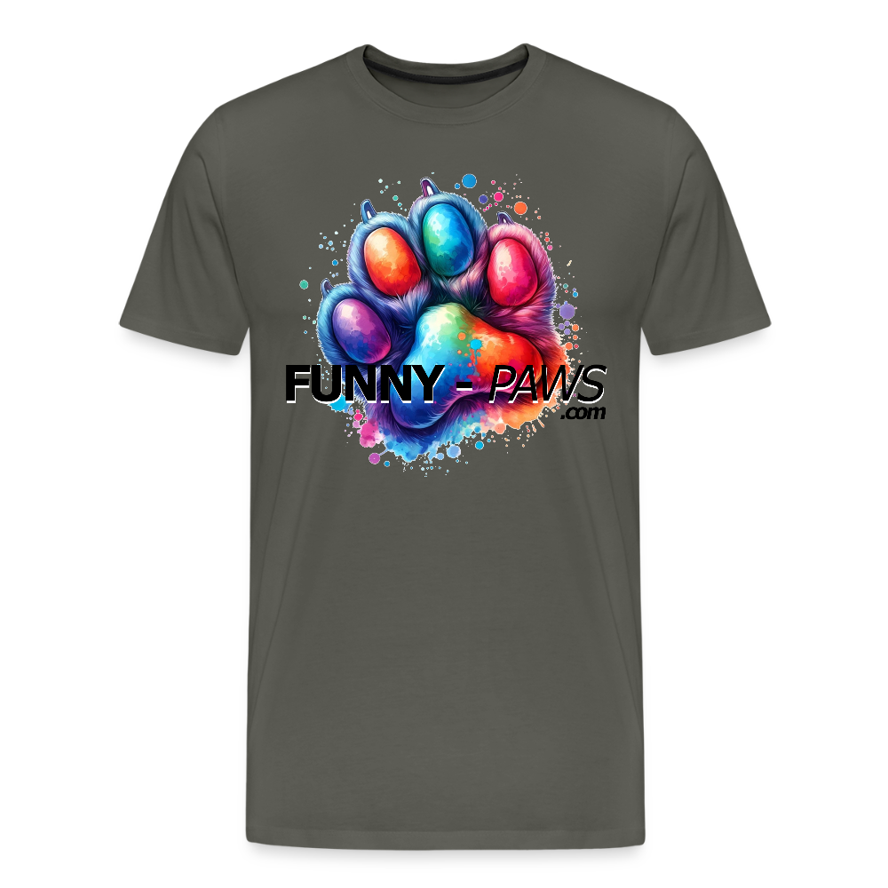 FUNNY PAWS - Men’s Premium T-Shirt - Asphalt