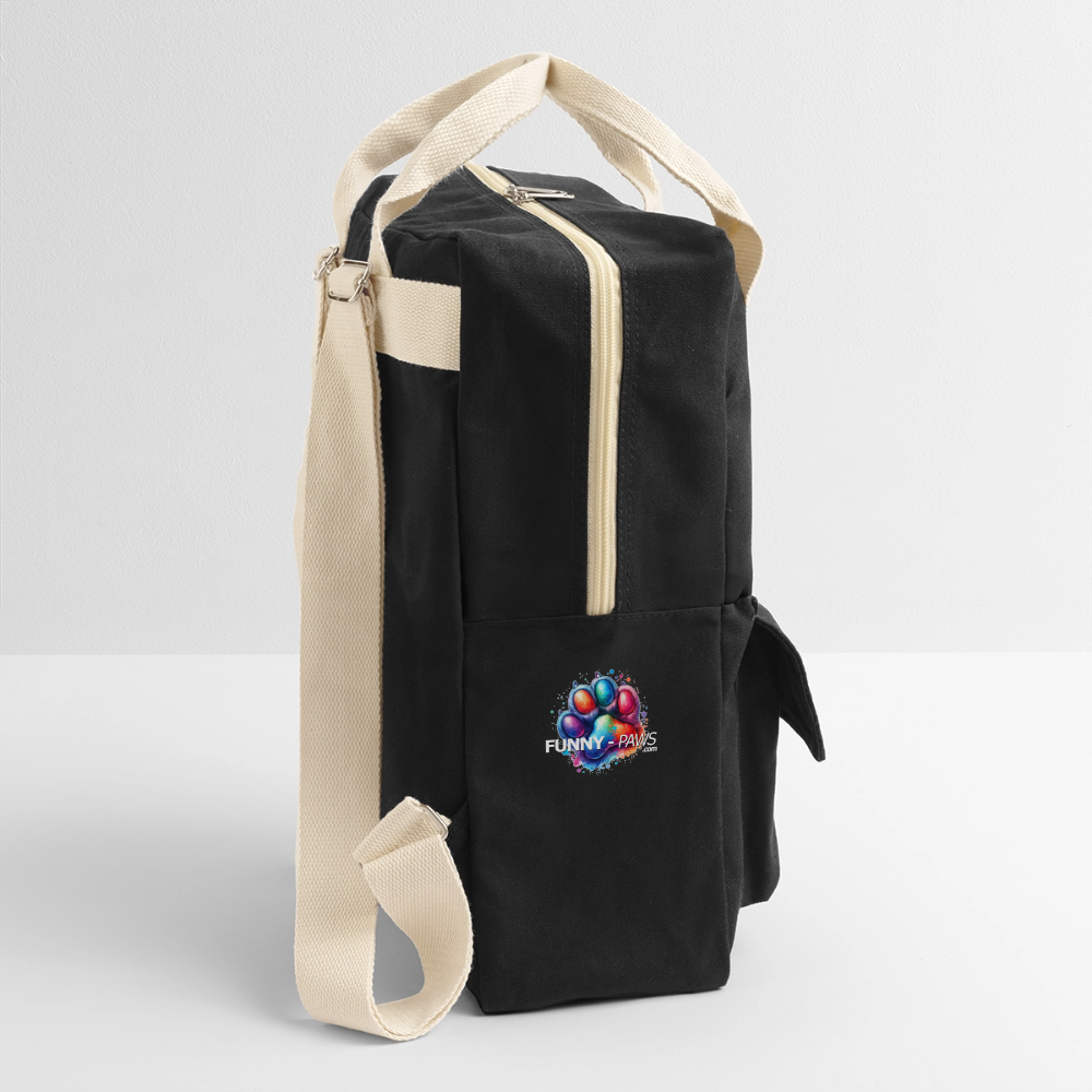 FUNNY PAWS - Retro Rucksack - Schwarz