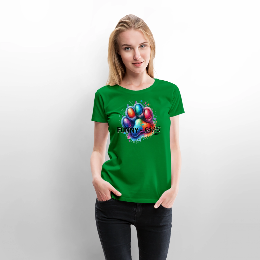 FUNNY PAWS - Women’s Premium T-Shirt - Grün