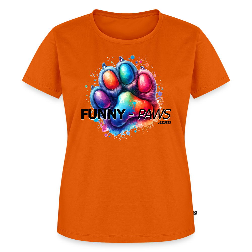 FUNNY PAWS - Women’s Premium T-Shirt - Orange 
