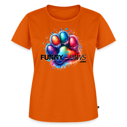 FUNNY PAWS - Women’s Premium T-Shirt - Orange 