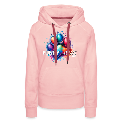 FUNNY PAWS - Women’s Premium Hoodie - Kristallrosa