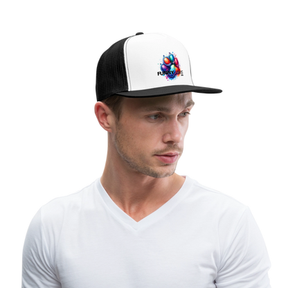 FUNNY PAWS - Trucker Cap - Weiß/Schwarz