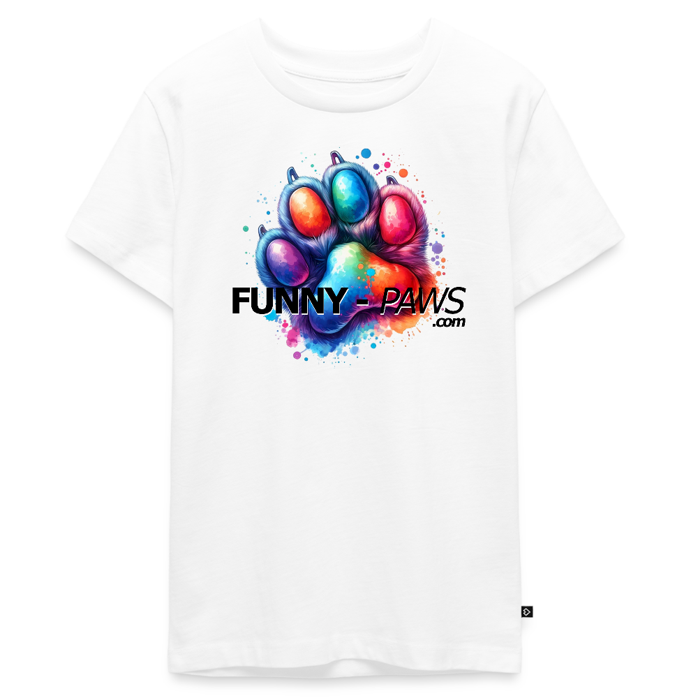 FUNNY PAWS - Teenager Premium T-Shirt - Weiß