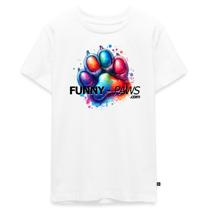 FUNNY PAWS - Teenager Premium T-Shirt - Weiß
