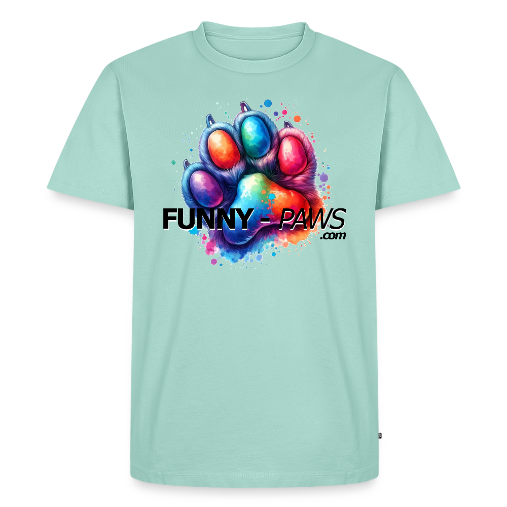 FUNNY PAWS - Men’s Premium T-Shirt - Mint 