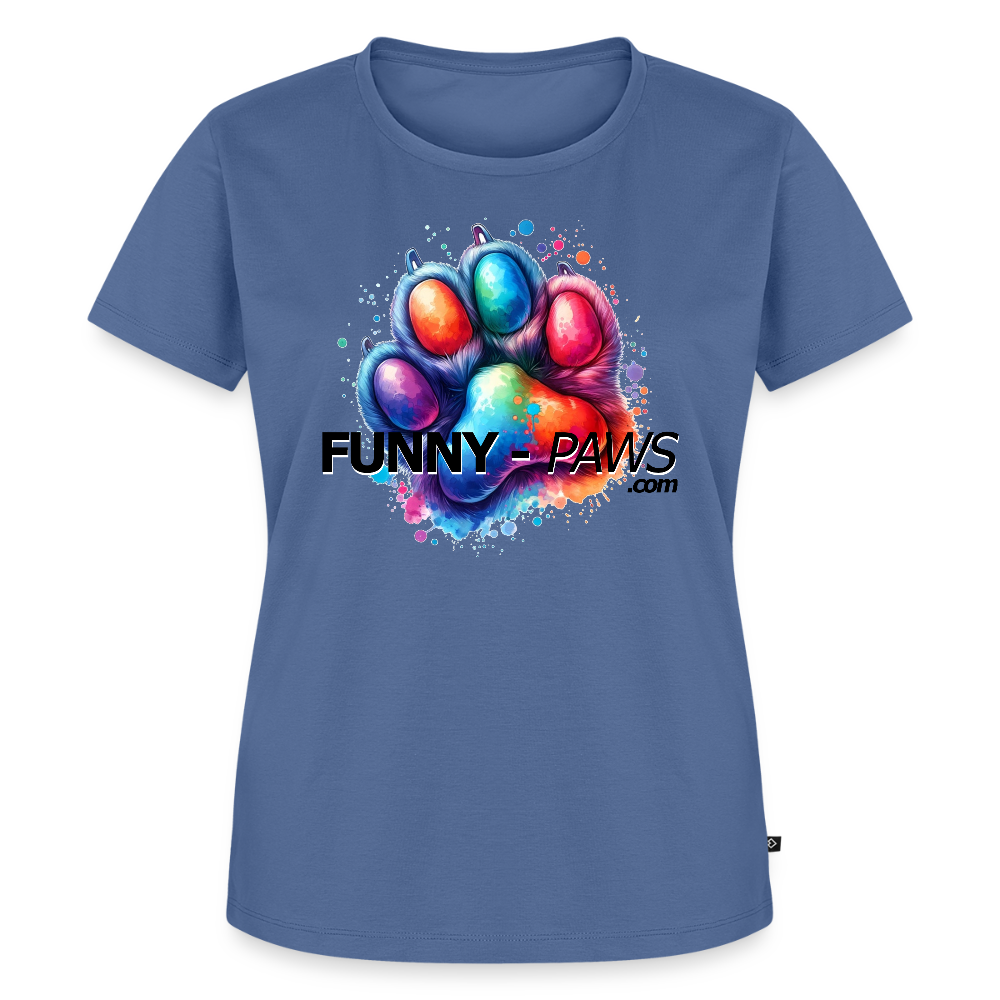 FUNNY PAWS - Women’s Premium T-Shirt - Taubenblau