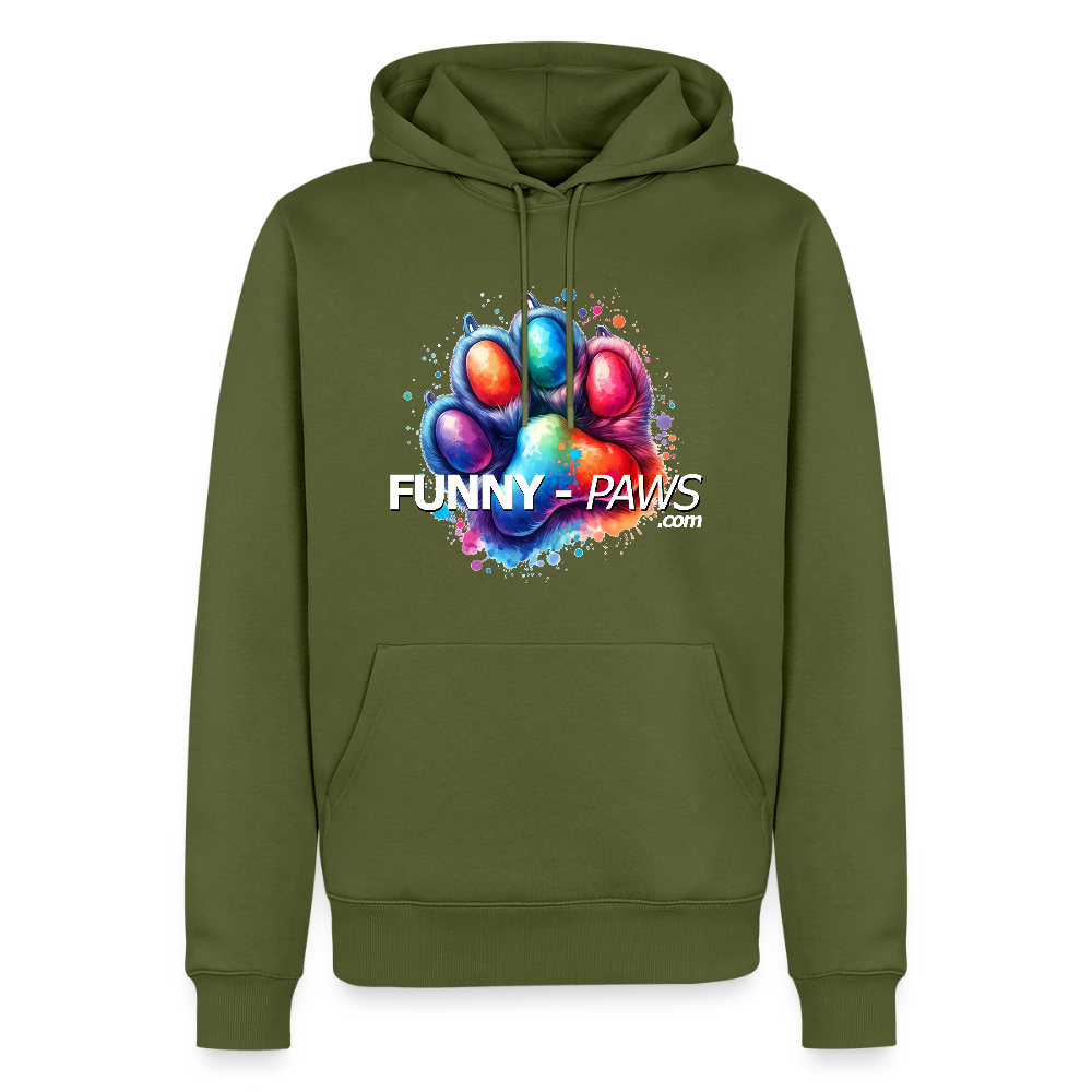 FUNNY PAWS - Men’s Premium Hoodie - Khaki