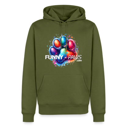 FUNNY PAWS - Men’s Premium Hoodie - Khaki