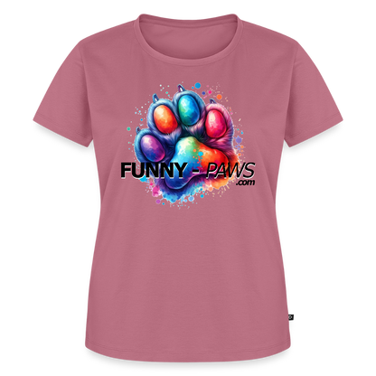 FUNNY PAWS - Women’s Premium T-Shirt - Mauve