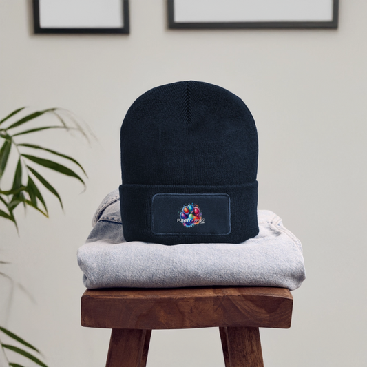 FUNNY PAWS - Recycelte Patch Beanie - French Navy