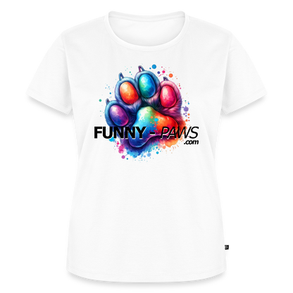 FUNNY PAWS - Women’s Premium T-Shirt - Weiß