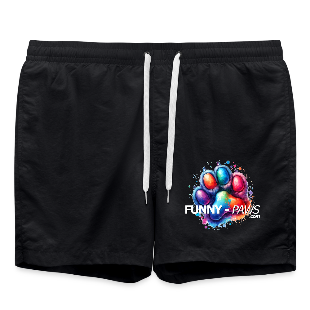 FUNNY PAWS - Badeshorts - Schwarz