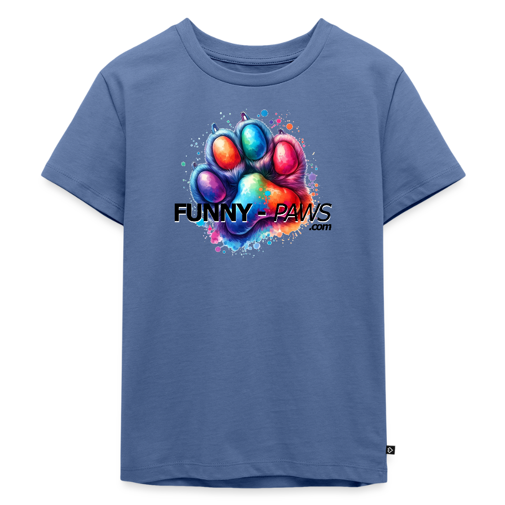 FUNNY PAWS - Kids' Premium T-Shirt - Taubenblau