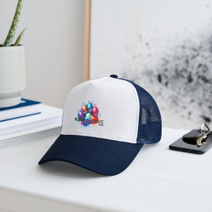 FUNNY PAWS - Trucker Cap - Weiß/Navy