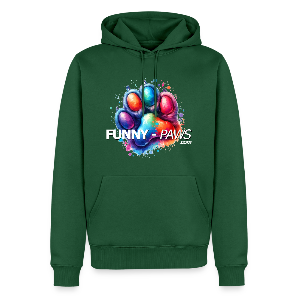 FUNNY PAWS - Men’s Premium Hoodie - Flaschengrün
