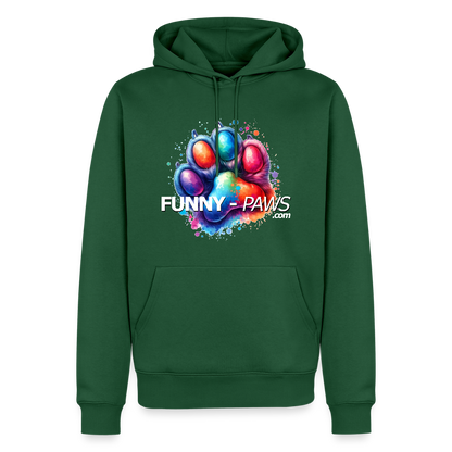 FUNNY PAWS - Men’s Premium Hoodie - Flaschengrün
