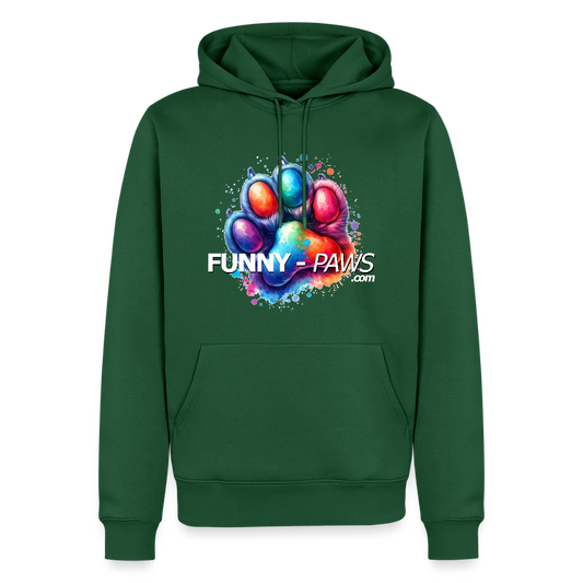 FUNNY PAWS - Men’s Premium Hoodie - Flaschengrün