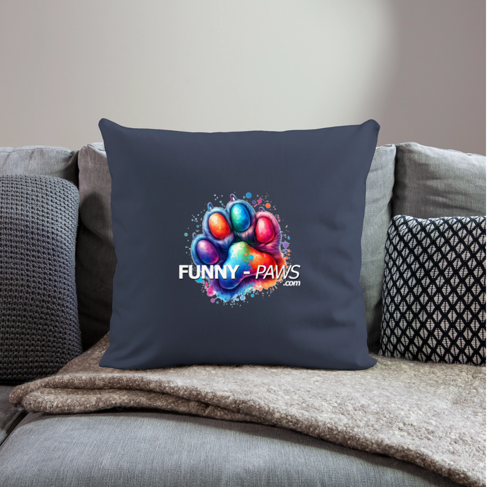 FUNNY PAWS - Sofakissen mit Füllung (44 x 44 cm) - Navy