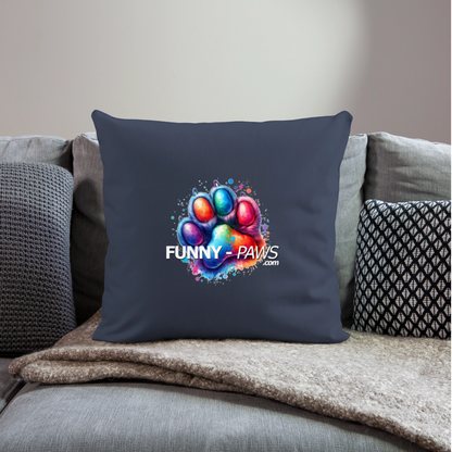 FUNNY PAWS - Sofakissen mit Füllung (44 x 44 cm) - Navy