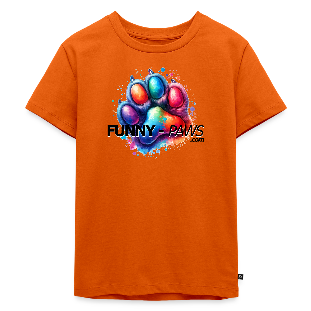 FUNNY PAWS - Kids' Premium T-Shirt - Orange 