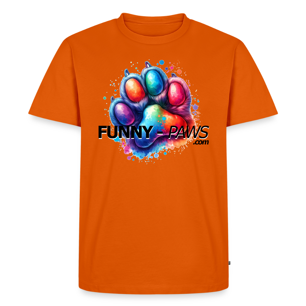 FUNNY PAWS - Men’s Premium T-Shirt - Orange 