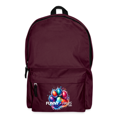 FUNNY PAWS - Rucksack - Burgunderrot