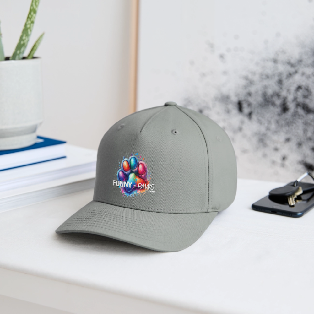 FUNNY PAWS - Flexfit Cap - Grüngrau