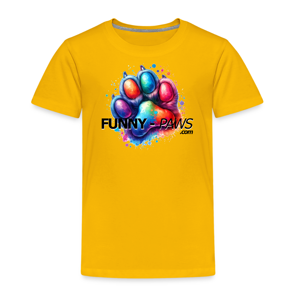FUNNY PAWS - Kids' Premium T-Shirt - Sonnengelb