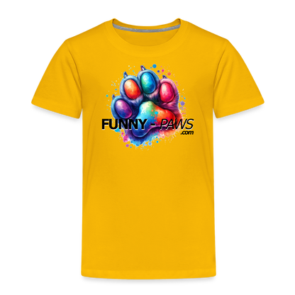 FUNNY PAWS - Kids' Premium T-Shirt - Sonnengelb