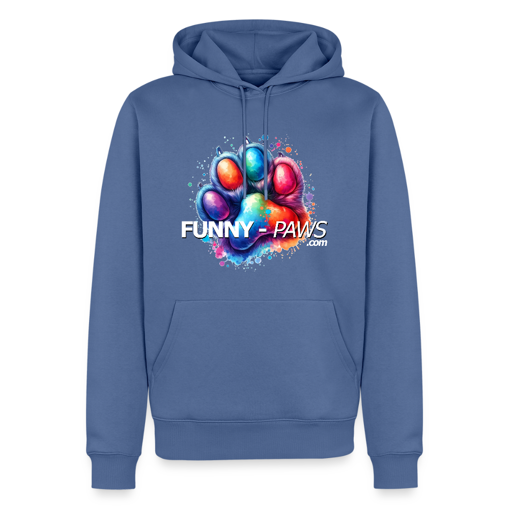FUNNY PAWS - Men’s Premium Hoodie - Taubenblau