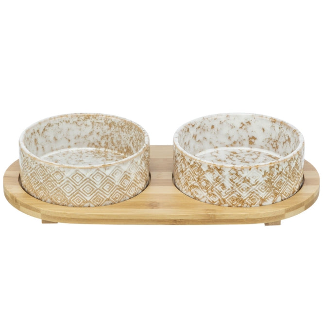 Napf-Set, Keramik/Bambus