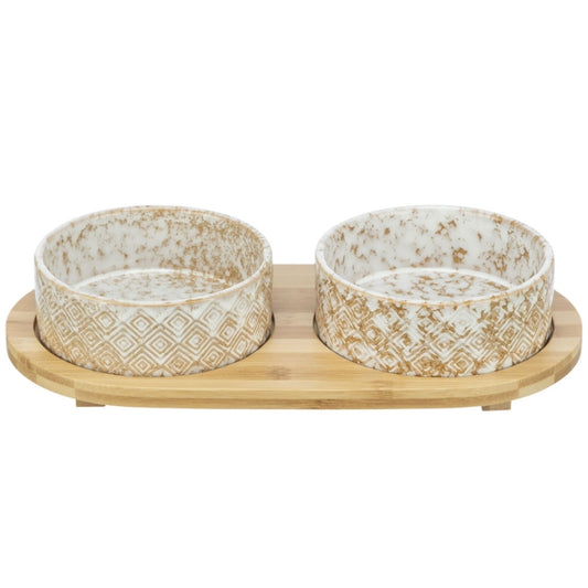 Napf-Set, Keramik/Bambus