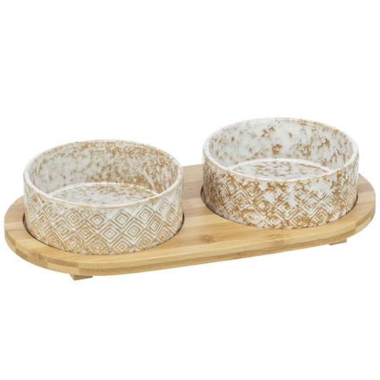 Napf-Set, Keramik/Bambus